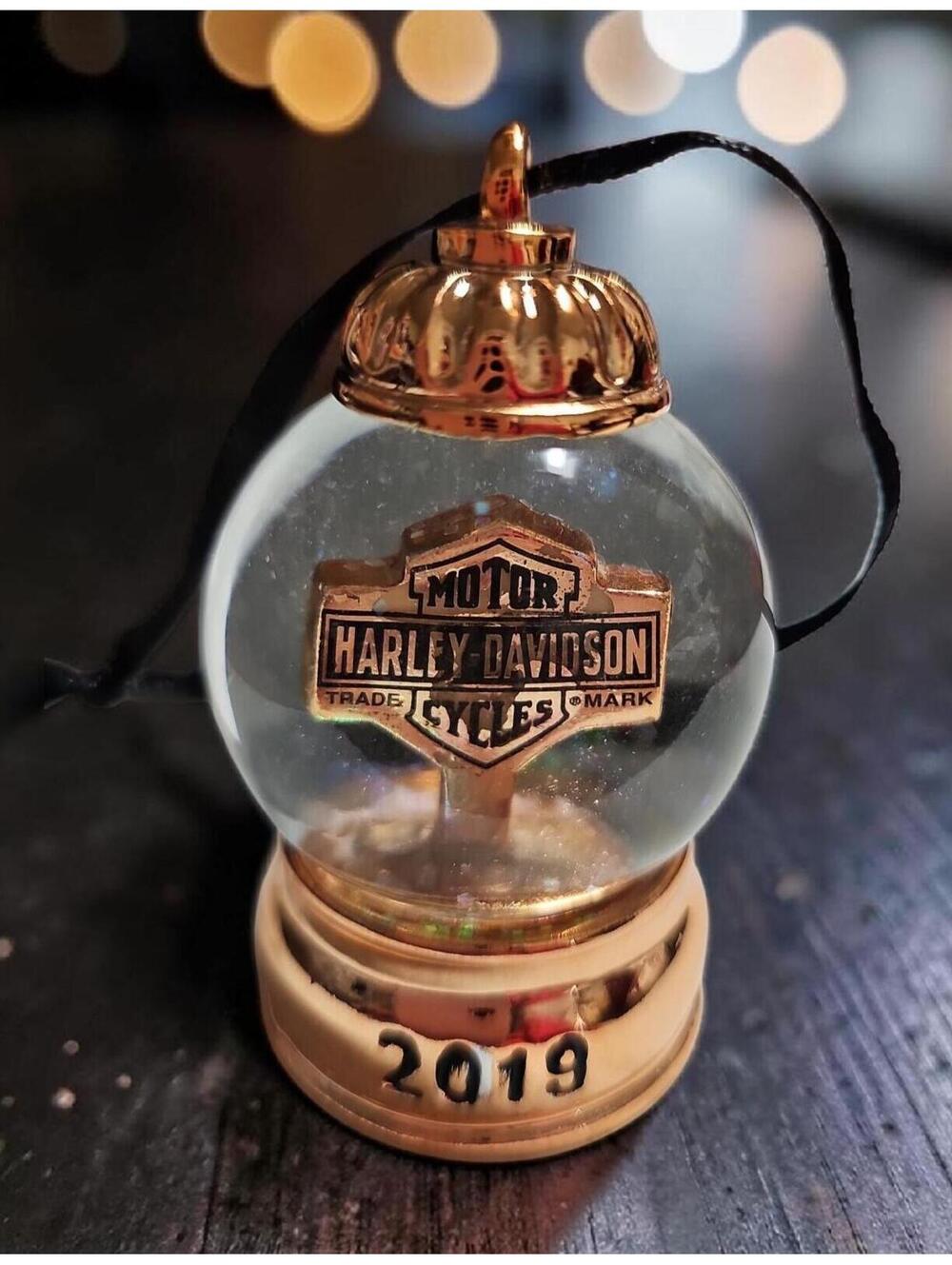 Harley-Davidson 2019 Mini Snowglobe Ornament • Dealer Exclusive • Bar & Shield